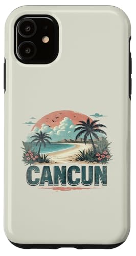 Recuerdo Vintage Paisaje Retro Cancún Carcasa para iPhone 11