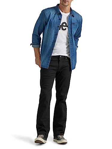 Lee Men's All Purpose Classic Fit Long Sleeve Shirt, Denim Medium Wash Indigo, Large3