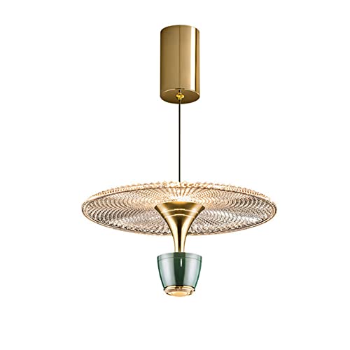Suspension plafonnier LED décoratif design luxe avec panneau translucide teinté neutre