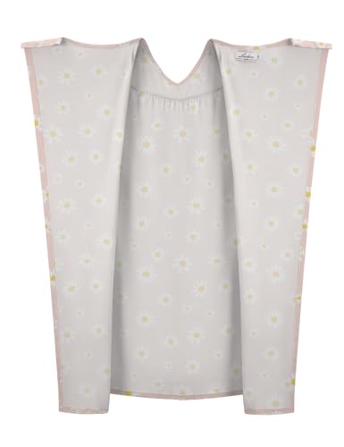 Image of Hospital Gowns for Women Open Back Tear Away Snap Post shoulder Dress Short Sleeve Soft Adaptive Clothing with Pockets