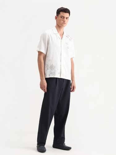 Image of Rare Rabbit Wide Leg Plain Trouser