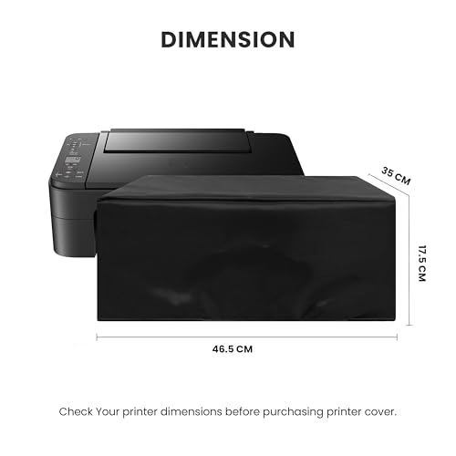 Image of Alifiya Dust Proof Washable Printer Cover for Canon Pixma TS3370s / TS307 / E3370 All-in-One Wireless Inkjet Color Printer - Black