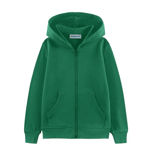 UNACOO Girls Boys Zip Up Hoodie Soft Fleece Sweatshirt Kids Hoodies for Toddler Zipper hoodie Jacket (Age 3-12 Years)