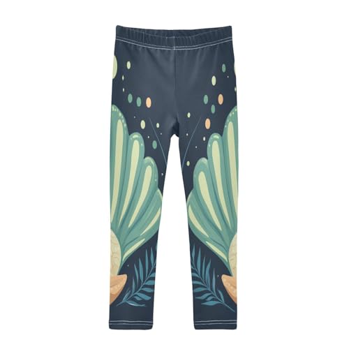 Sea Shell Ocean Girls Casual Leggings for Kids Printed Long Pant Bottoms Stretch and Soft