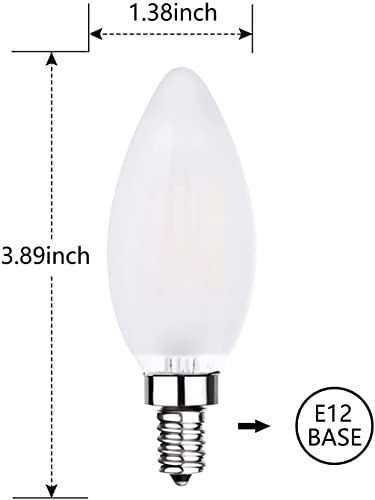 Carrybc LED BULB 40W Equivalent Edison Bulb Chandelier Type B Ceiling Fan Light Bulb thumb #3