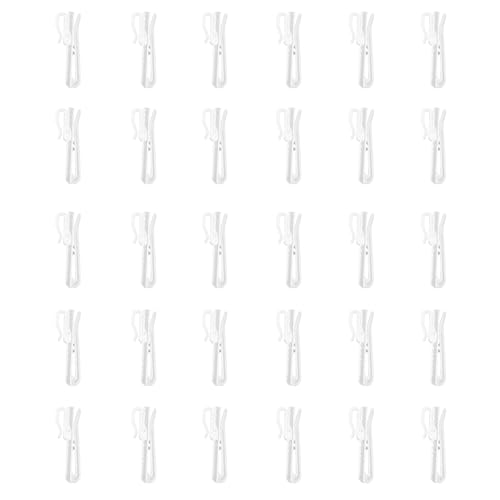 Image of 30 PCS Plastic Curtain Hooks Adjustable Pinch Pleat Curtain Clips Room Divider Curtain Hooks for Drapes