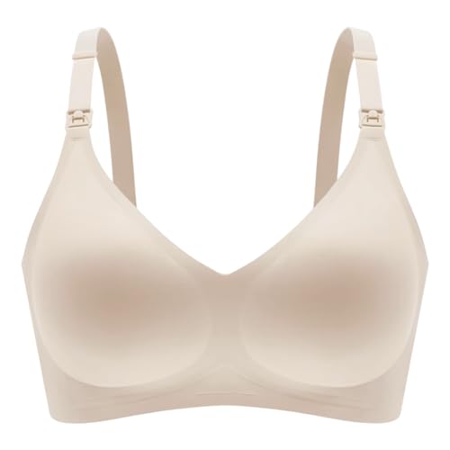 TUONYIS Sujetador de Lactancia, Sujetador de Lactancia de Maternidad Sin Costuras, Suave para Lactancia Materna, Embarazo, Dormir (FR/ES, Letras, Talla única, Regular, Regular, Rosa)