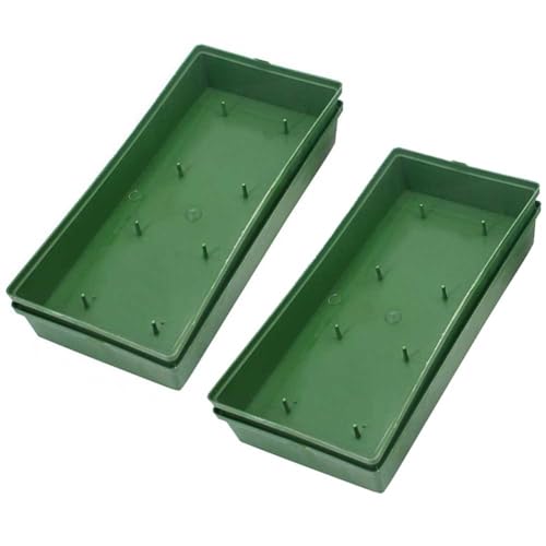 Teensery 2 Pcs Green Floral Centerpiece Trays Rectangular Flower Arrangement Bases...