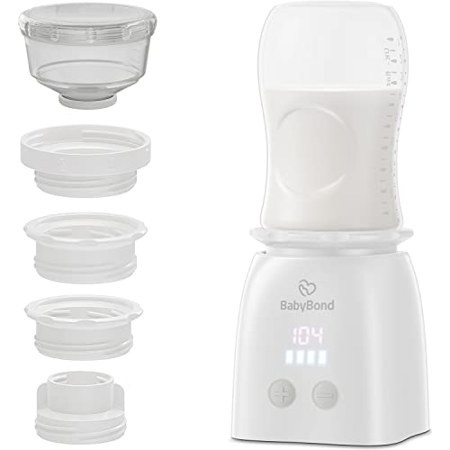 Image of BabyBond Baby Bottle Warmer, Portable Bottle Warmer for Most Bottles Rechargeable Travel Bottle Warmer Cordless for Baby Milk Breastmilk with Precise Temperature Control (Grey)