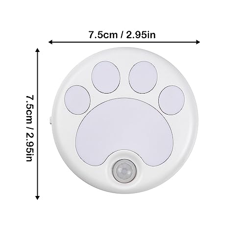 Lámpara nocturna de sensor de movimiento pata de gato USB recargable miniatura 2