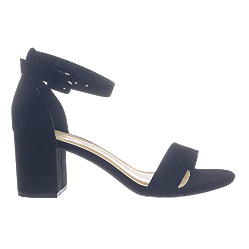 City Classified Weekend Cake Natural 2 Piece Low Chunky Block Heel Open Toe Dress Sandal w Ankle Strap -8.5