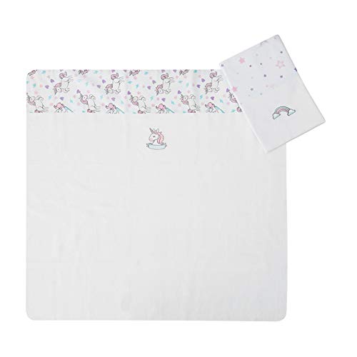 Cueiro manta bordados karinho 80cm x 80cm 02 un, Papi Textil, Rosa