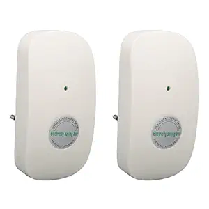 Ubersweet 2 Pack Power Energy Saver Device, Smart Electric Box Energy Saver for Household, Plug and Play, Home Voltage Stabilizer(White)