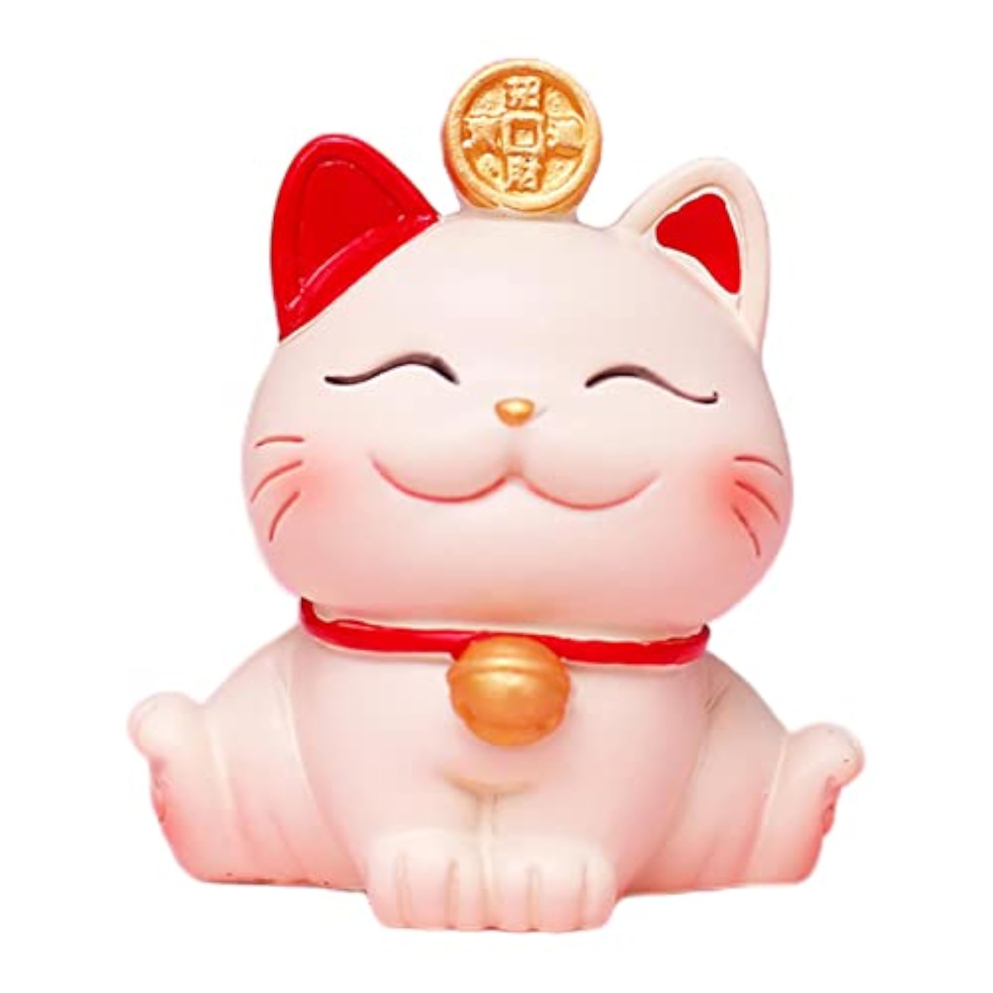 Lucky Cat Figurine for Car Dashboard Decor