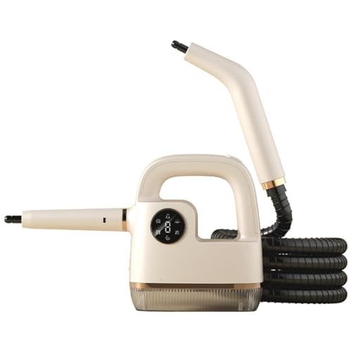 GERRBG スチームクリーナー 高温 高圧 蒸気洗浄機 110V 105℃消毒 除菌 大容量 台所/キッチン/エアコン/油煙/油汚れ/洗濯機/カー/ホテル (LT-A12 ベージュ)