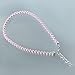Gem Avenue .925 Silver Round Faux Pearl Adjustable Anklet with 9 to 10 inch Long Pink