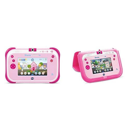 VTech Tablette STORIO Max 2.0 Rose + Etui de Protection Rose