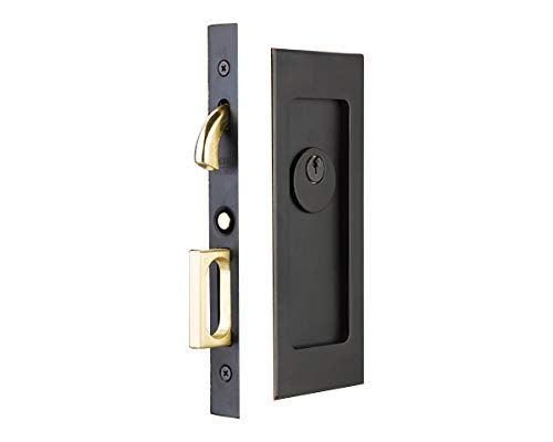 Emtek 2113 Keyed Pocket Door Mortise available in 10 finish