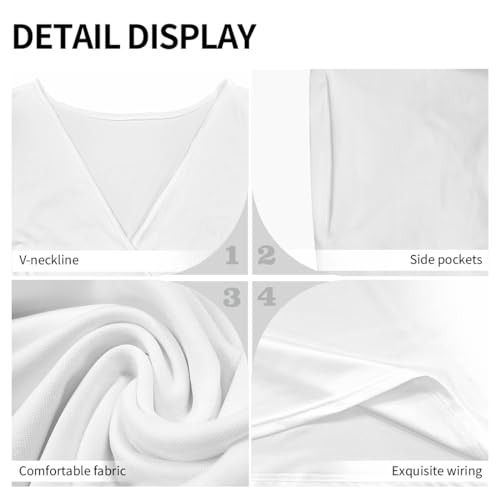 Image of Women's Summer Formal Dresses Short Sleeve Wrap V Neck Dresses Bridesmaid Wedding Guest Dress with Pockets