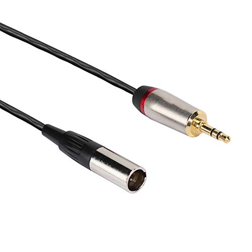 Cable de Audio, Estéreo Macho 3,5 mm a Mini XLR 3 Pines Macho, Enchufe Chapado en Oro, Adecuado para Varias Cámaras, Cámaras SLR y Equipos de Fotografía Profesional(1 Metro) Cover