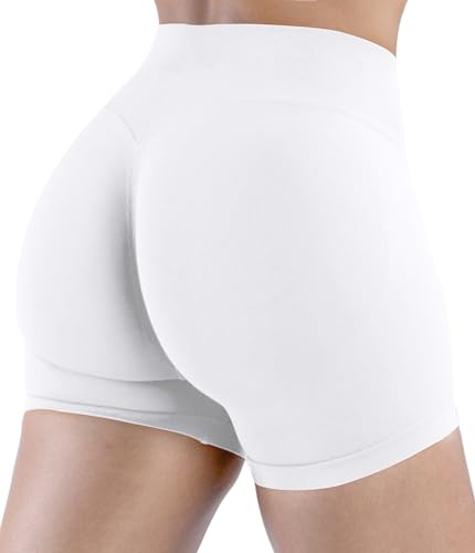 Unthewe Womens Workout Seamless Scrunch Butt Lifting Shorts High Waisted Tummy Control Gym Yoga Shorts3