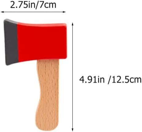 Image of WUDLY Wooden Fire Fighter Pretend Play Set, Educational Kids Toy with Fire Truck, Hydrant, Walkie Talkie, 14 Pieces, Red