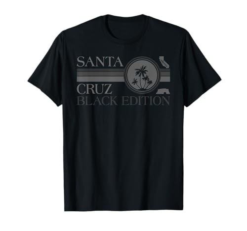 Santa Cruz CA Kalifornien Black Edition Surfer T-Shirt