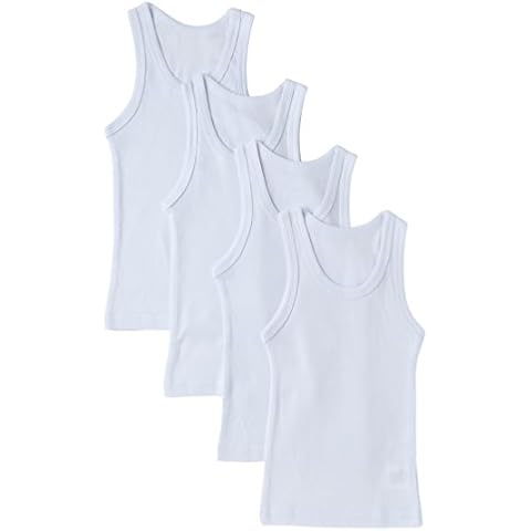 Sportoli Boys Cotton Tagless Tank Tops 4-Pack Cover