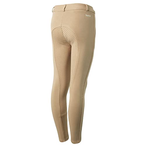 Horze 36278-LBR-140 Active Kids' Unisex Silicone Grip Full Seat Horseback Riding Breeches cover