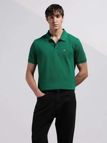 Image of Solid Regular fit Cotton Polo t-Shirt