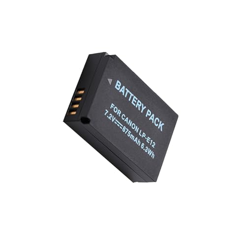 Image of Simpex LP-E12 Rechargeable Camera Battery 7.2V Li-ion Replacement Battery Compatible with Canon EOS M, M2, M10, M50, M100, 100D, Kiss M, Kiss X7, Rebel SL1 & PowerShot SX70 HS(Black)