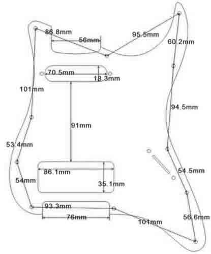 For Fender 11 Hole Stratocaster With P90 Pickup Style Guitar Pickguard Scratch Plate (4 Ply Brown Tortoise)