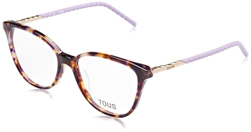 Montura de gafas Tous VTOB99 de mujer con acabados artesanales en acetato violeta brillante