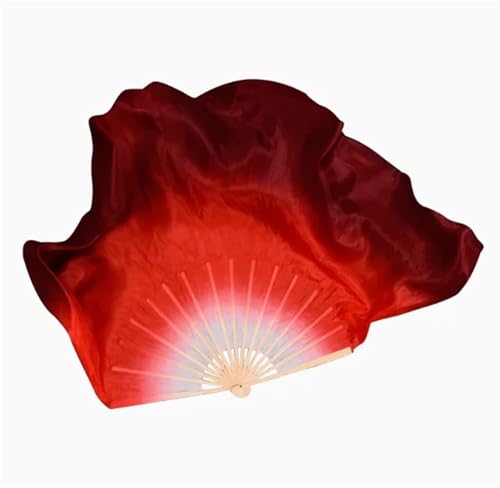 Éventail de danse orientale soie 86cm voile pliant dégradé peinture à la main spectacle