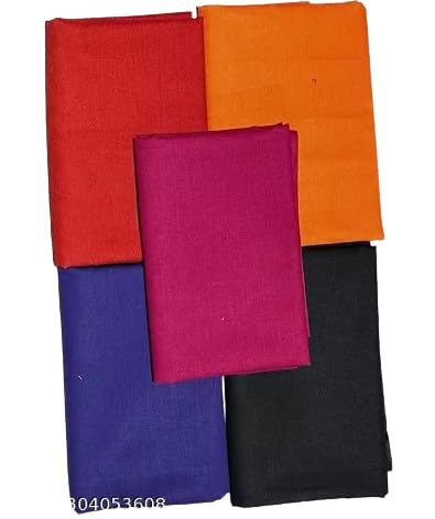 NIKHRA STORE Women?s Pure Cotton Plain Blouse Piece Unstitched(1 Meter Each) Navratri Special, Durga Puja Special, Oti Bharan, Ugadi Special, Wedding Special.