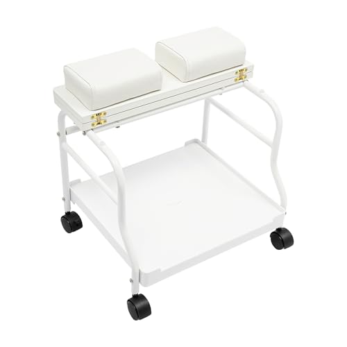 Carro Trolley para Pedicure con Tablero Plegable Blanco miniatura 1