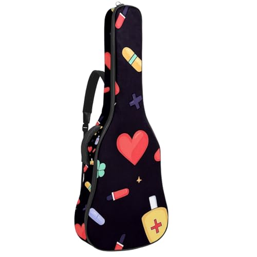 Housse guitare acoustique tissu Oxford sac à dos imperméable pour guitare basse