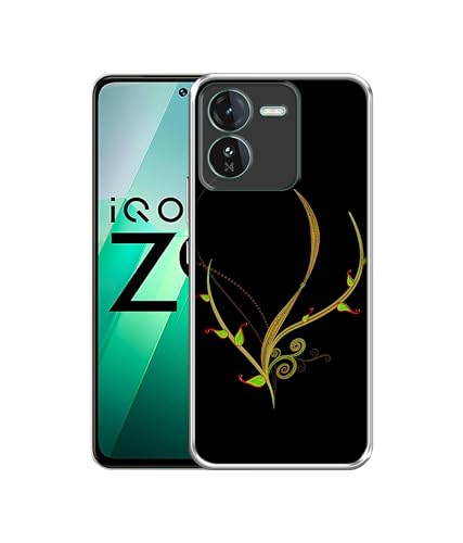 Image of Yellow Pattern Design Printed Silicon Soft TPU Back Case Cover for iQOO Z9 5G