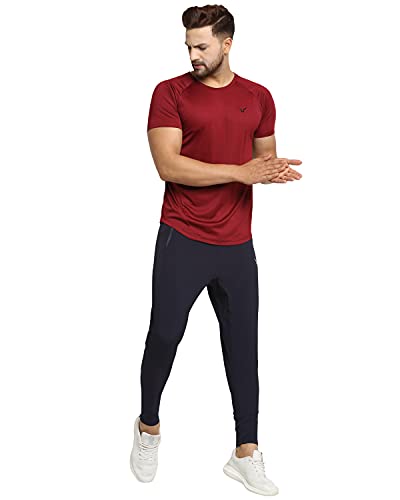 Image of Invincible Men's Athleisure Gym Wear Running Workout Training Fitted Track Pants