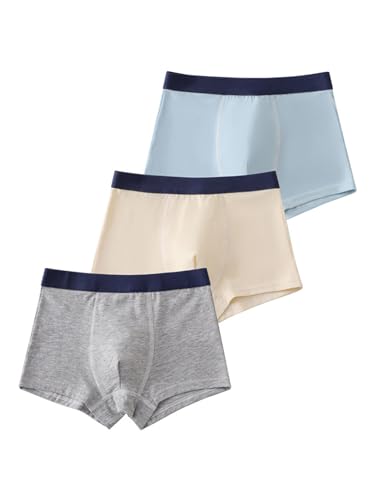 Jugaoge Kids Cotton Soft Boxer Briefs Moisture Wicking Boxers Trunks Underwear for Boys Multipack