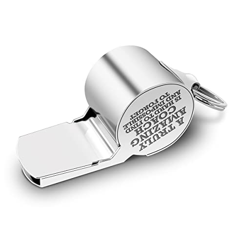 Silbato para entrenadores de acero inoxidable con cordón miniatura 4