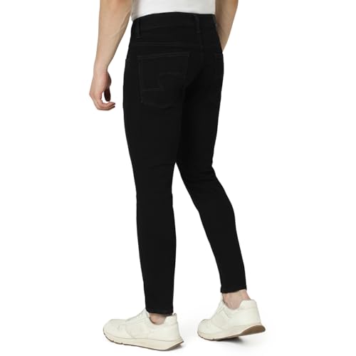 Image of Spykar Men's Kano Slim Fit Mid-Rise Jeans (Ankle Length)