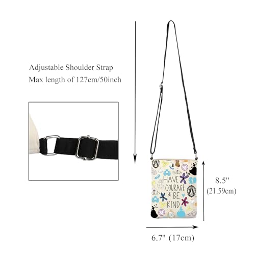 CMNIM Princess Inspired Crossbody Bag Princess Fans Gift Fairy Tales Gift Have Courage and be Kind Princess Crossbody Purse2