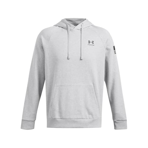Under Armour Men's Freedom Flag Hoodie, (011) Mod Gray Light Heather / / Black, 4X-Large4
