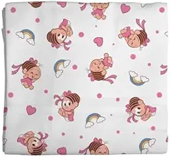 Cueiro Flanelado 03 Unidades Mônica 1 Turma da Mônica Baby 60 cm x 80 cm