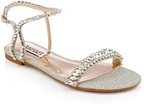 Badgley Mischka Women's Thora Flat Sandal, Platino (Gold), 8.5 | Image 6