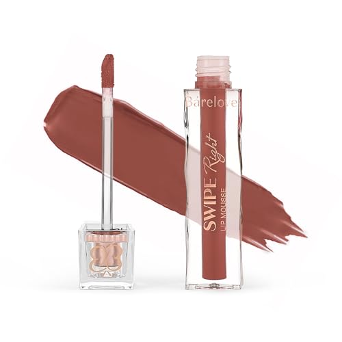 Image of BARELOVE Swipe Right Non-Transfer Matte Liquid Lipstick | Up to 12-Hour Long-Lasting | 6 ml | Quick-Dry, Lightweight, One-Swipe High Pigmentation | Transfer Proof Lip Colour for Women - Honey Bloom
