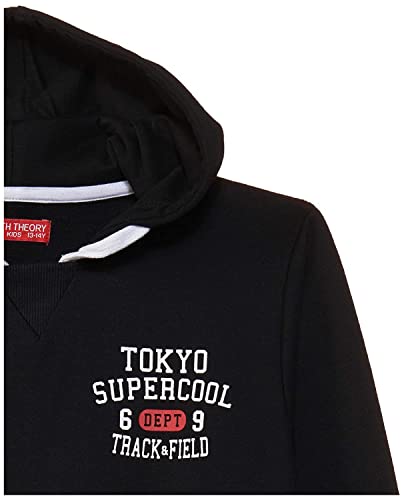 Image of Clotth Theory Boy's Fleece Solid Color Blocked Hooded Sweatshirt Jacket