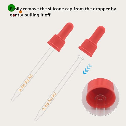 Glass Dropper Pipettes Compatible with SodaStream Bubly Bubbly Drops Flavors for Soda Stream Accessories (Colorful, 6Pcs)