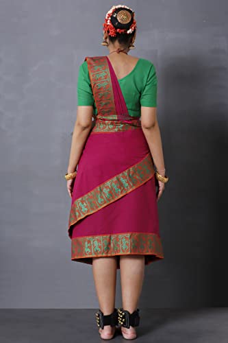 Image of Bharatnatyam Costume for Girls | Bharatanatyam Dress for Kids | Readymade Classical Dance Costume for Annual Function & Stage Performance